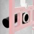 Инсталляция Tece Spring для подвесного унитаза с кнопкой черной со звукоизоляцией (S955104)
