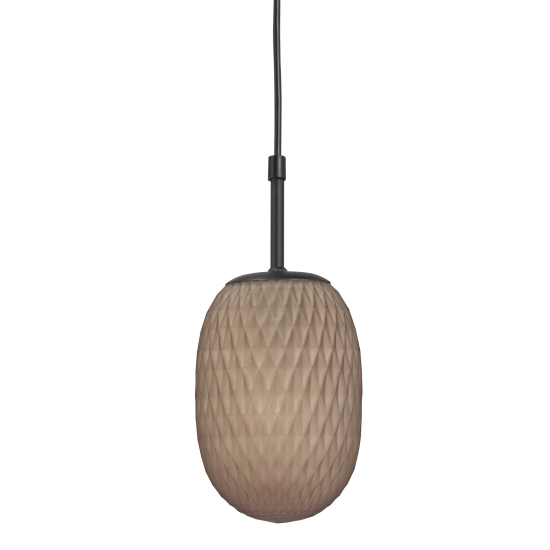 Светильник подвесной Софт 1 лампа 3 м² цвет черный/коричневый