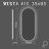 Зеркало для ванной Omega Glass Веста Air SD105 35x85 см с подсветкой
