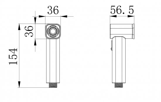 Лейка для гигиенического душа Esko Laim HHS10Q 1 режим цвет хром