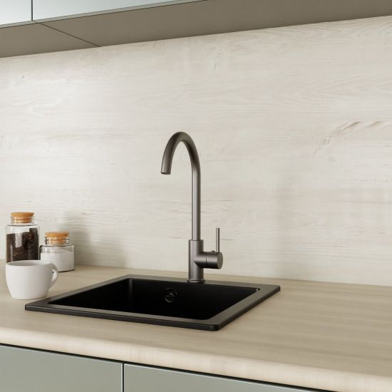 Смеситель для кухни Esko Modena MD519G общая высота 37 см цвет графит