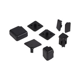 Комплект заглушек для кухонного плинтуса Квадро цвет черный