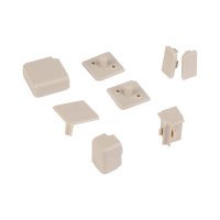 Комплект заглушек для кухонного плинтуса Квадро 017/025 цвет бежевый