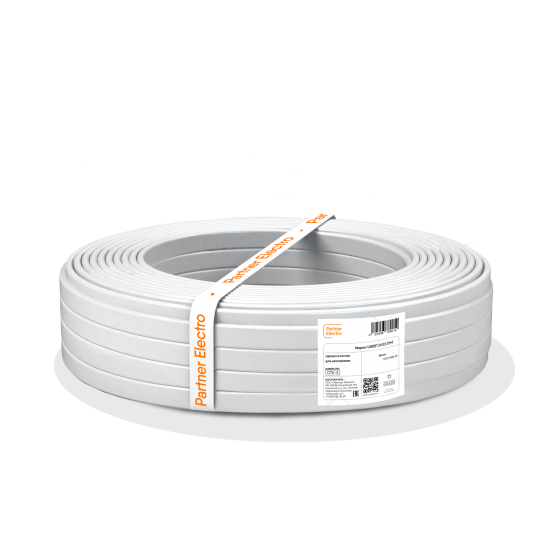 Провод Партнер-Электро ШВВП 2x0.5 5 м ГОСТ цвет белый