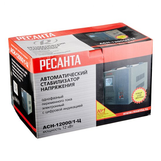 Стабилизатор напряжения Ресанта АСН-12000/1-Ц однофазный 220 В 12 кВт переносной