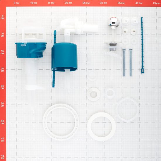 Арматура для унитаза Инкоэр боковой подвод 1/2 ручка пластик хром (И-СБа-БпрН-А-В Р)