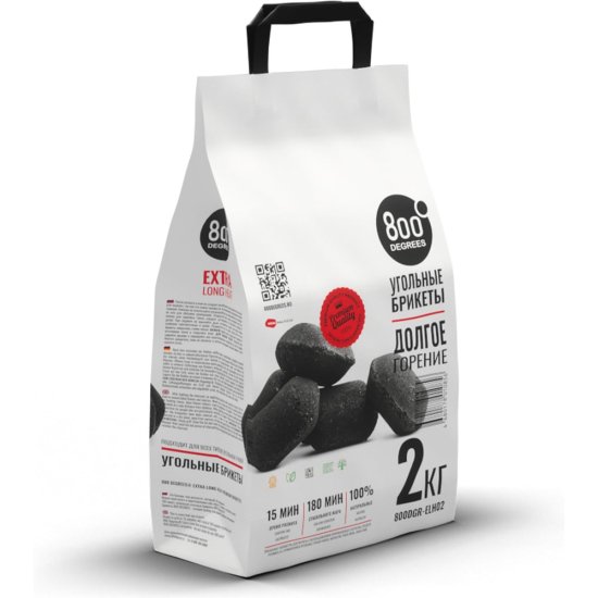 Брикетированный уголь 800 Degrees Долгое Горение