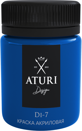 Краска акриловая Aturi Design глянцевая цвет синий 60 г