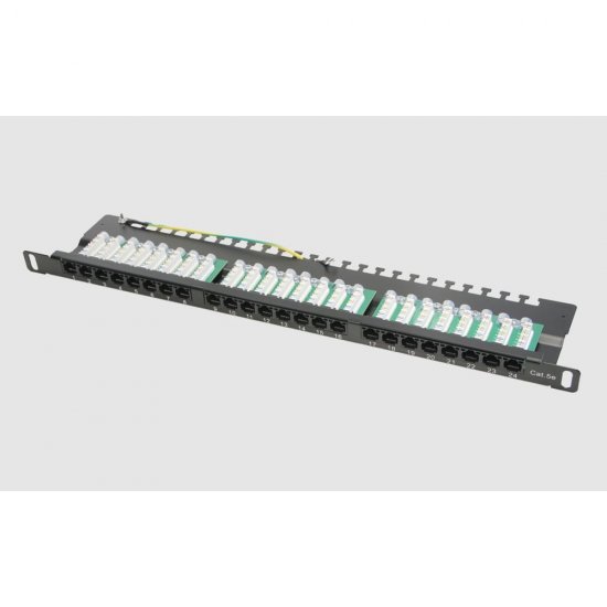 Патч-панель TWIST PP-19-0.5U-IDC-24-C5E-TWCS
