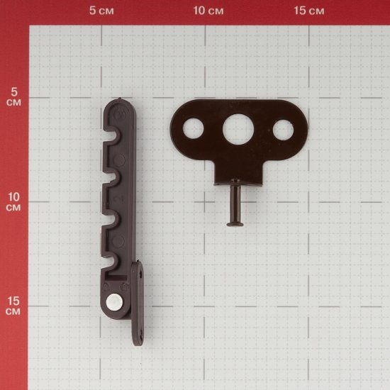 Ограничитель открывания створки Гребенка ПВХ коричневый