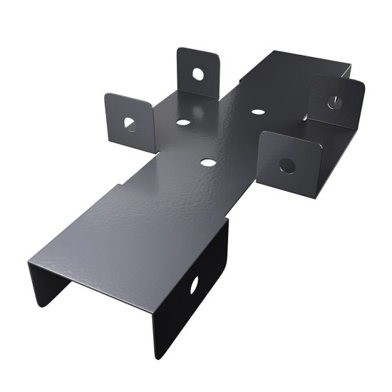 Кронштейн для столба заборного 60х60 мм графитовый серый RAL 7024