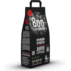 Уголь в брикетах 800 Degrees Premium Долгое Горение