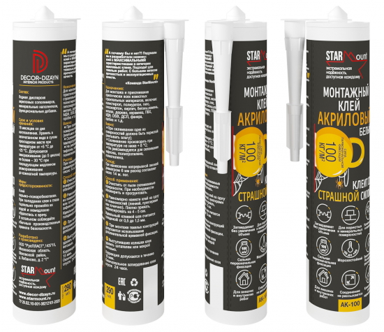 Клей монтажный Decor-Dizayn АК-100 универсальный 290 мл