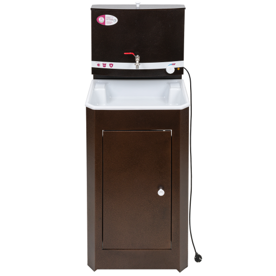 Дачный умывальник Мастерица 17л белый с водонагревателем медный