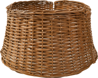 Корзина под елку коричневая ротанг D60см H28см