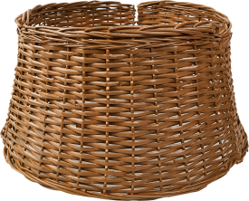 Корзина под елку коричневая ротанг D60см H28см