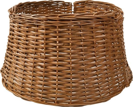 Корзина под елку коричневая ротанг D60см H28см