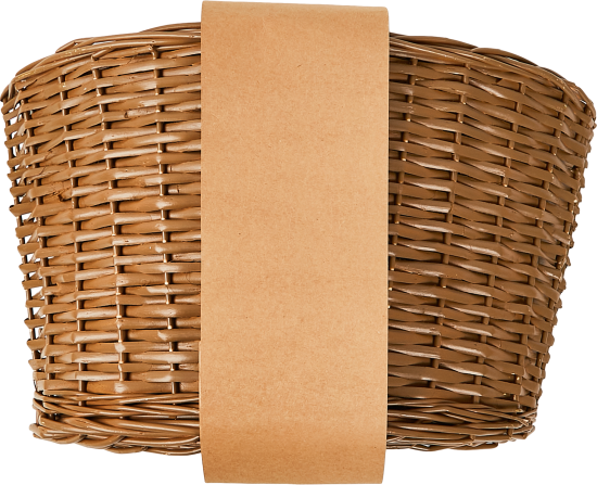 Корзина под елку коричневая ротанг D60см H28см