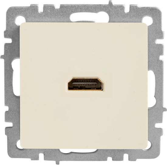 Розетка HDMI встраиваемая IEK Brite РHDMI-0-БрКр цвет бежевый