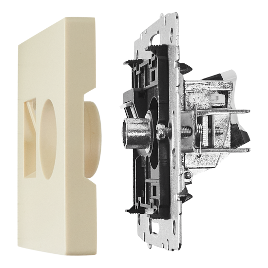 Розетка TV двойная встраиваемая IEK Brite РТВ/РК12-БрКр RJ45 UTP cat 5e цвет бежевый