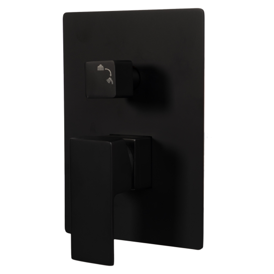 Душевая система Vidage Чараур скрытого монтажа квадрат цвет черный матовый