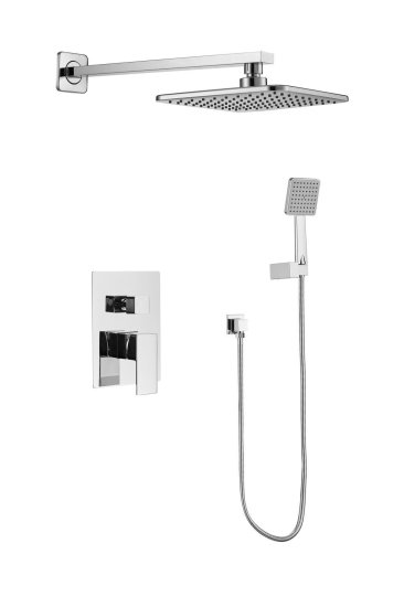 Душевая система Vidage Чараур скрытого монтажа квадрат цвет хром