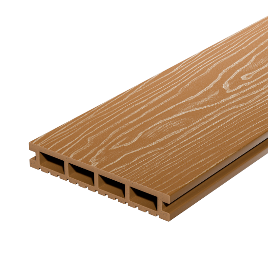 Террасная доска ДПК Decking цвет Медовый клен 3000x150x24 мм двусторонняя вельвет/структура дерева 0.45 м²