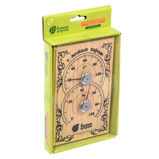 Термометр для бани и сауны Банные штучки с гигрометром (18010)