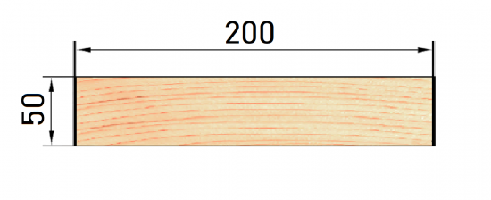 Доска нестроганая 50x200x6000 мм хвоя ФГИС ЛК