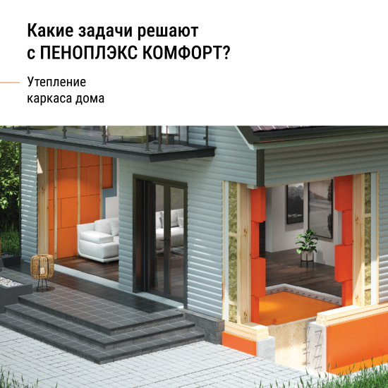 Экструдированный пенополистирол XPS 40 мм Пеноплэкс Комфорт 585x1186 мм 0.69 м²