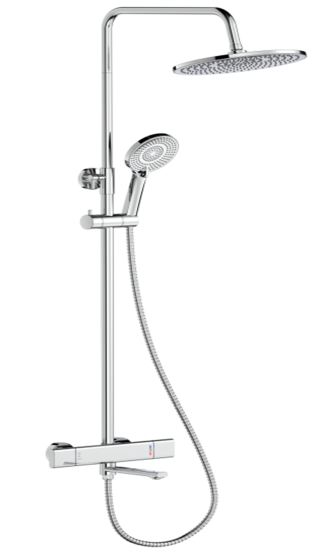 Душевая система Frap Arne F25204 с термостатом 3 режима цвет хром