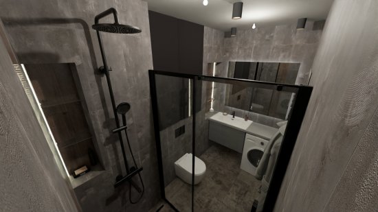 Душевая система Frap Arne F25204-6 с термостатом 3 режима цвет черный