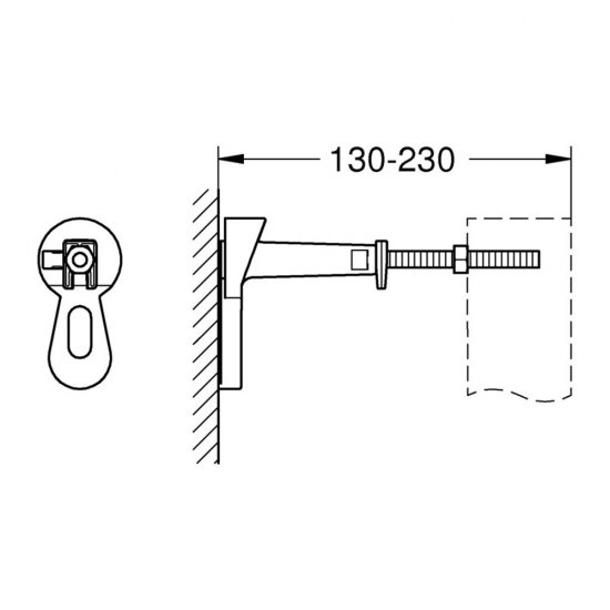 Инсталляция Grohe Solido для подвесного унитаза с кнопкой черной матовой