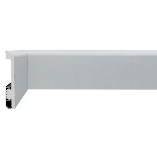 Плинтус экополимер Winart Pro Quadro 80х16х2000 мм нардо грей с монтажной планкой (90.80.001.042)