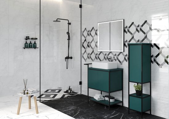 Плитка настенная Cersanit Marvel 17351 29.8x59.8 см 1.425 м² глянцевая рельефная цвет белый