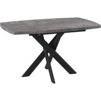 Стол mebwill Эдж, 130 Дымчатая керамика/Чёрный