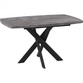 Стол mebwill Эдж, 130 Дымчатая керамика/Чёрный