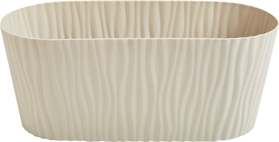 Кашпо для цветов Волна 15x33x13.5 v4.2 л пластик бежевый