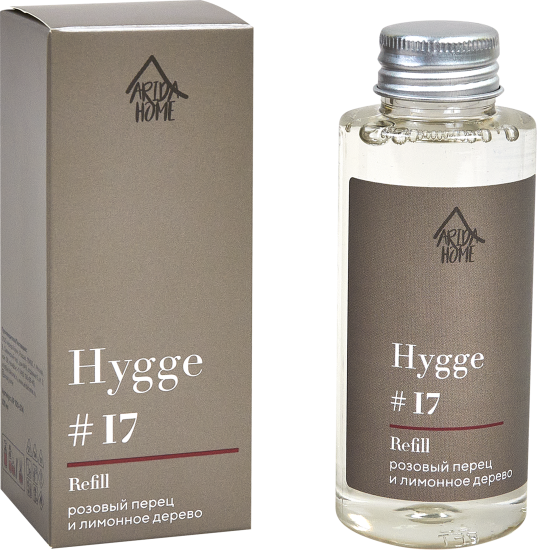 Наполнитель для ароматического диффузора Arida Home Hygge 17 Розовый перец/лимонное дерево 100 мл