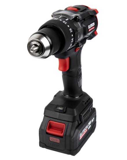 Дрель-шуруповерт аккумуляторная ударная бесщеточная Elitech HD CD20BL2, 20 В Li-ion 4 Ач