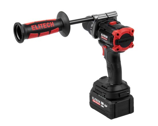 Дрель-шуруповерт аккумуляторная ударная бесщеточная Elitech HD CD20BL2, 20 В Li-ion 4 Ач