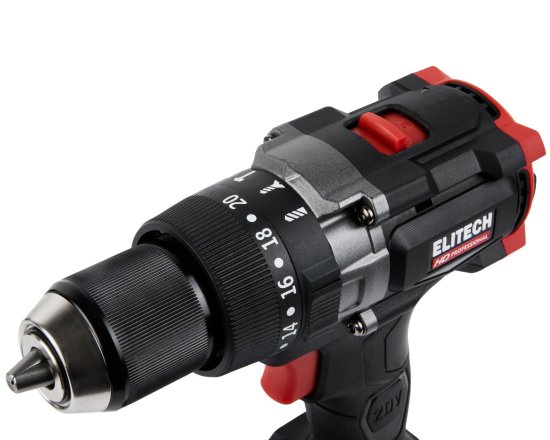 Дрель-шуруповерт аккумуляторная ударная бесщеточная Elitech HD CD20BL2, 20 В Li-ion 4 Ач