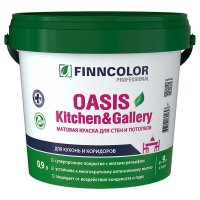 Краска моющаяся Finncolor Oasis Kitchen&Gallery база А белая 0,9 л