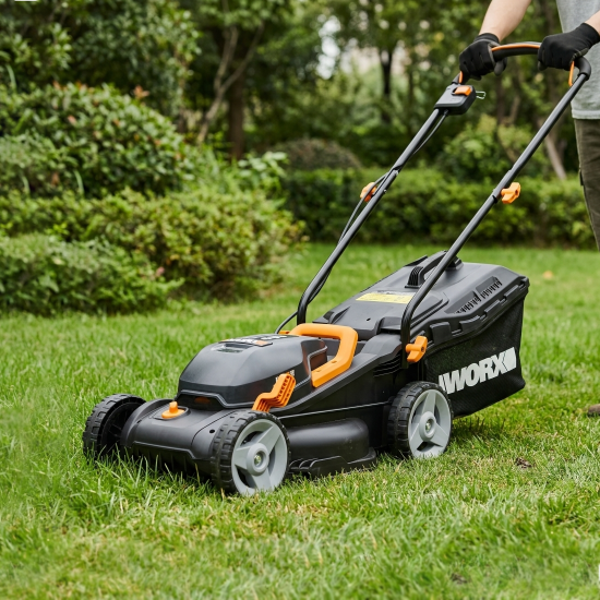 Газонокосилка аккумуляторная Worx WP770E 40 В 34 см 2x2.5 Ач АКБ и ЗУ входит в комплект