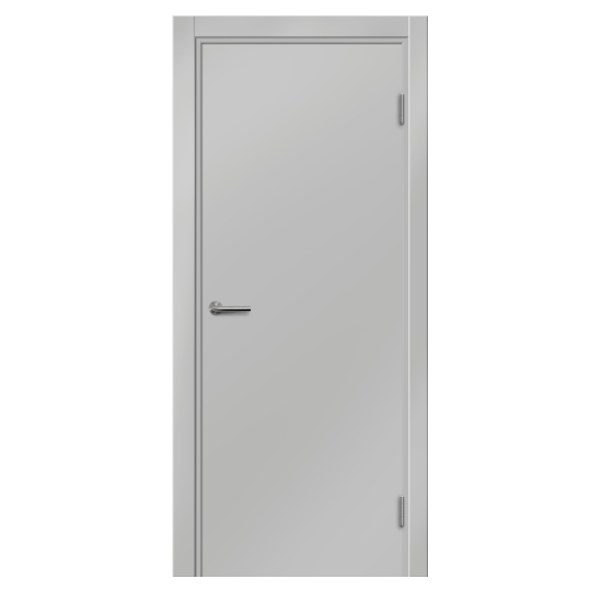 Дверь межкомнатная глухая Пронто 90x200 см Hardflex цвет серый жемчуг с замком и петлями