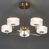 Люстра потолочная светодиодная Lumion Ledio Venice 6579/60CL 28 м² нейтральный белый свет цвет золотой