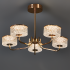 Люстра потолочная светодиодная Lumion Ledio Venice 6579/60CL 28 м² нейтральный белый свет цвет золотой