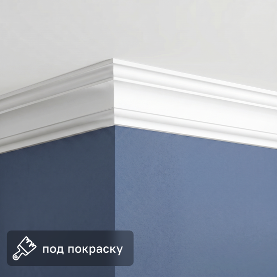 Угол внутренний для плинтуса пенополистирол Де-багет П 01 50/50 белый 50x50 мм