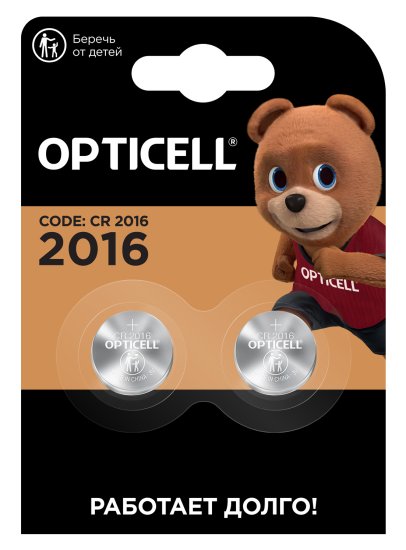 Батарейка Opticell Specialty литиевая CR2016 2 шт.