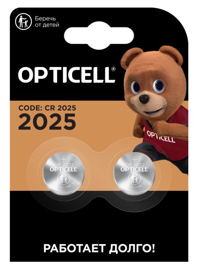 Батарейка Opticell Specialty литиевая CR2025 2 шт.